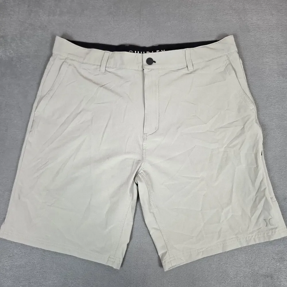 Hurley Phantom Hybrid Shorts Men's Size 38 Gray Performance Stretch Walk Shorts